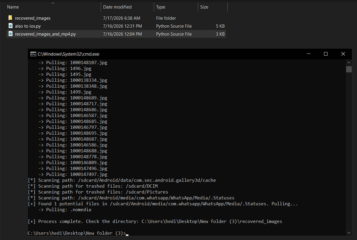 Data Recovery Script